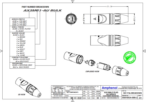 Amphenol AX3MB фото 2